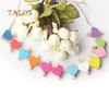 50Pcs Mixed Color Heart Wooden Mini Pegs Photo Clips DIY Wedding Party Supply Decoration