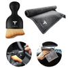 Sticker Tesla Car Towel Suede Double-sided Car Cleaning Cloth with Car Detail Cleaning Brush For Tesla Model S X Y 3 Roadste