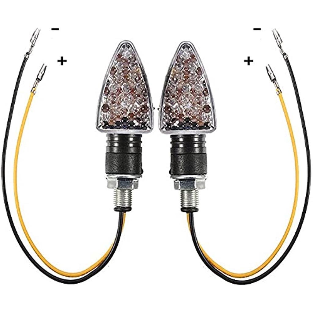 4 шт. мигалки-индикаторы для мотоцикла, 15 светодиодных индикаторов сигнала, янтарный мини-мигалка, 12 В, водонепроницаемый мотоцикл (Новая версия)