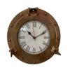 Nautical Brass Ship's Porthole Clock Antique Maritime Beach Style Wall Clock Home & Office Decor