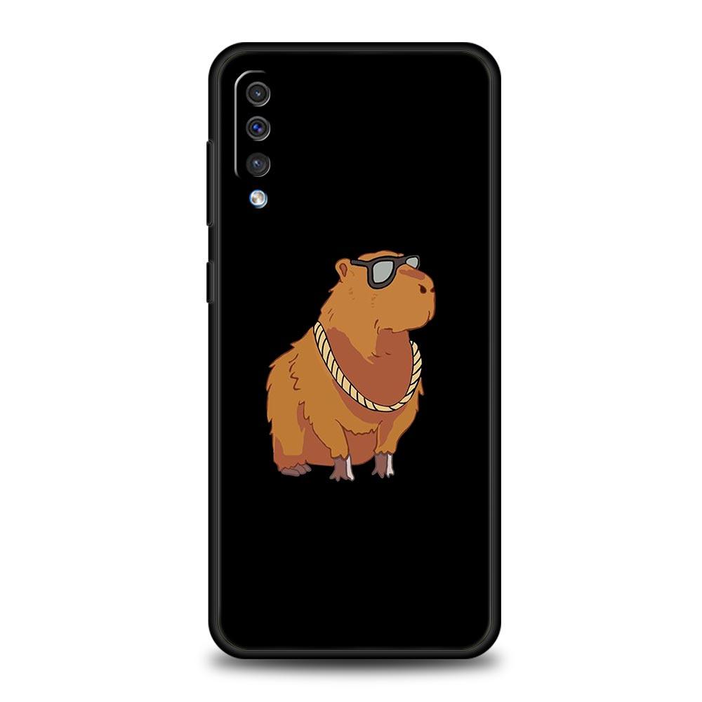 Cute Cartoon Capybara Phone Case For Samsung Galaxy A52 A14 A50 A70 A30 A40 A20S A20E A02S A12 A22 A34 A42 A32 5G A54 A04s Cover
