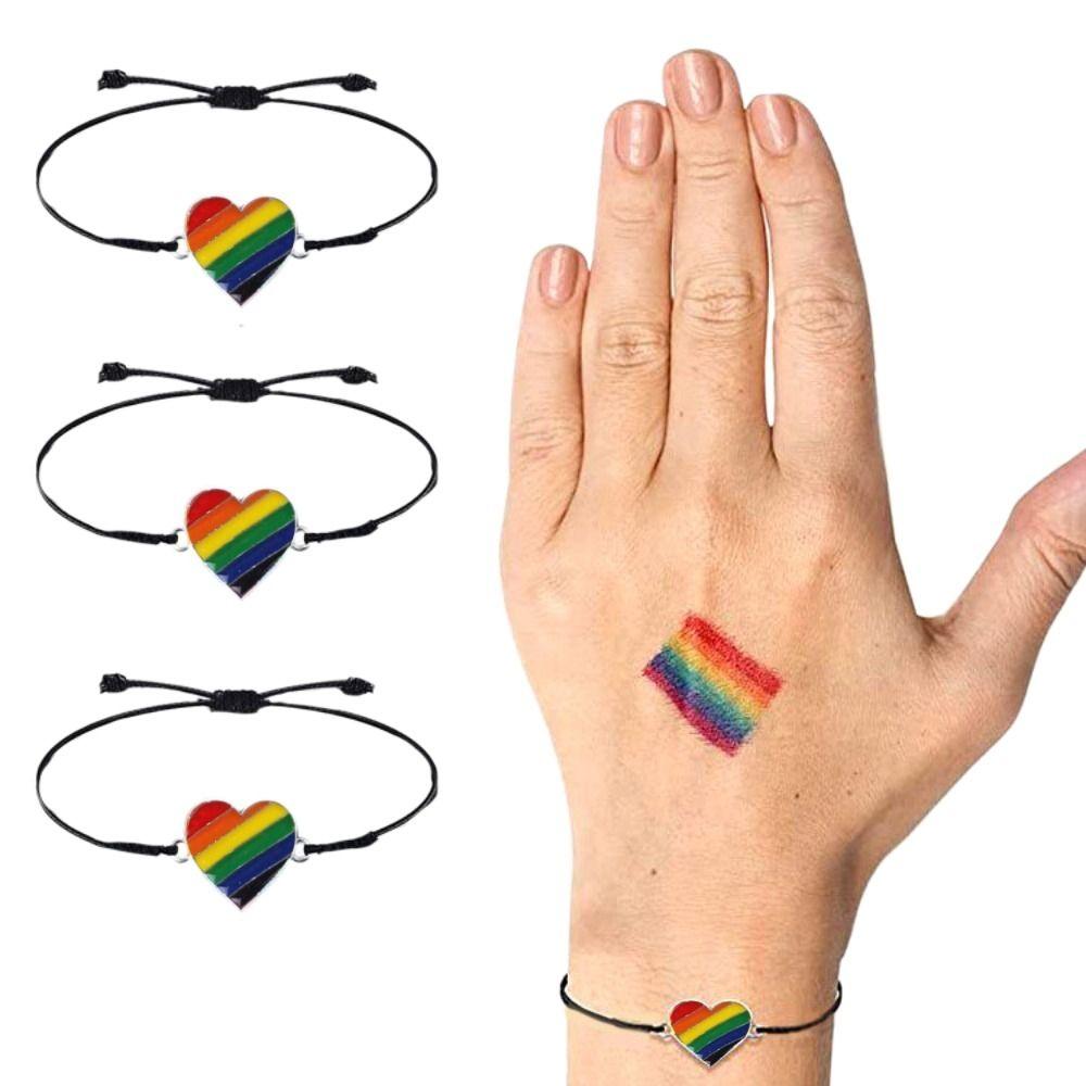 6Pcs Boho Couple Bracelet Colorful Friendship Braided Rope Rainbow Beaded Bracelet Couples