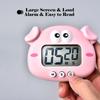 Digital Kitchen Timer Cute Animal Timer with Strong Magnet Back Stand Loud Alarm Large Screen