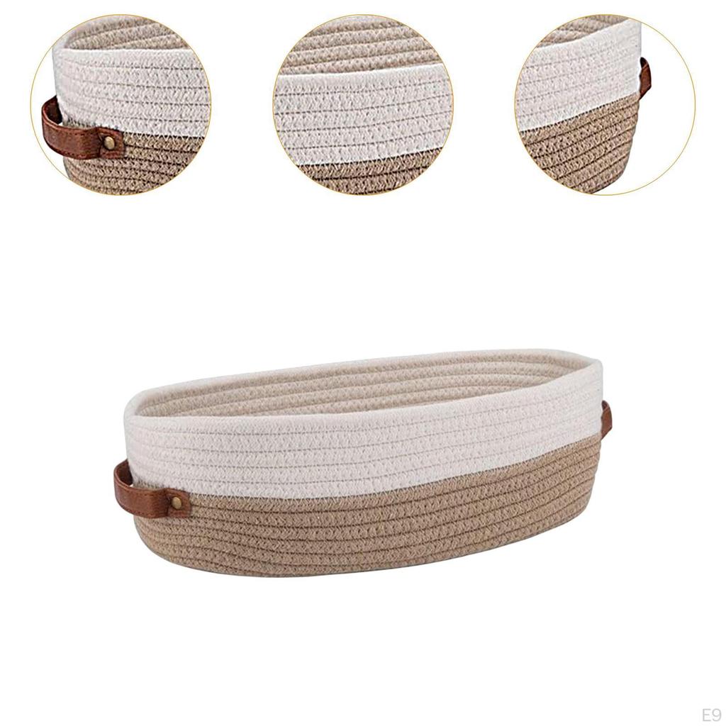 Basket Cotton with Handle, Storage And Bathroom Organizer Container