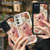Phone case: 2D flat design suitable for Samsung Galaxy A34 A35 M05 M06 S20 S22 S21 FE Plus 5G protective case, pink little dinosaur, perfect Christmas