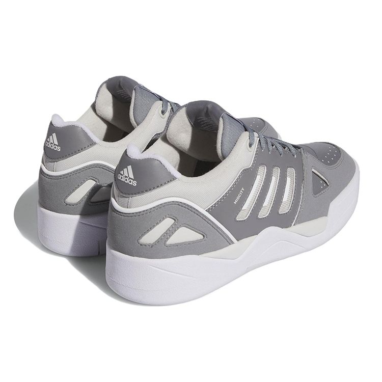 Adidas Midcity Низкая мода Универсальная амортизация Нескользящие Износостойкие Низкие баскетбольные кроссовки Мужские кроссовки Серо-белые IF7832
