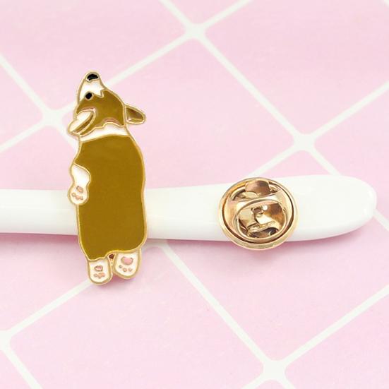 Милая собака корги, эмалированная брошь, булавка, унисекс, джинсовая куртка, воротник, свитер, шарф, значок