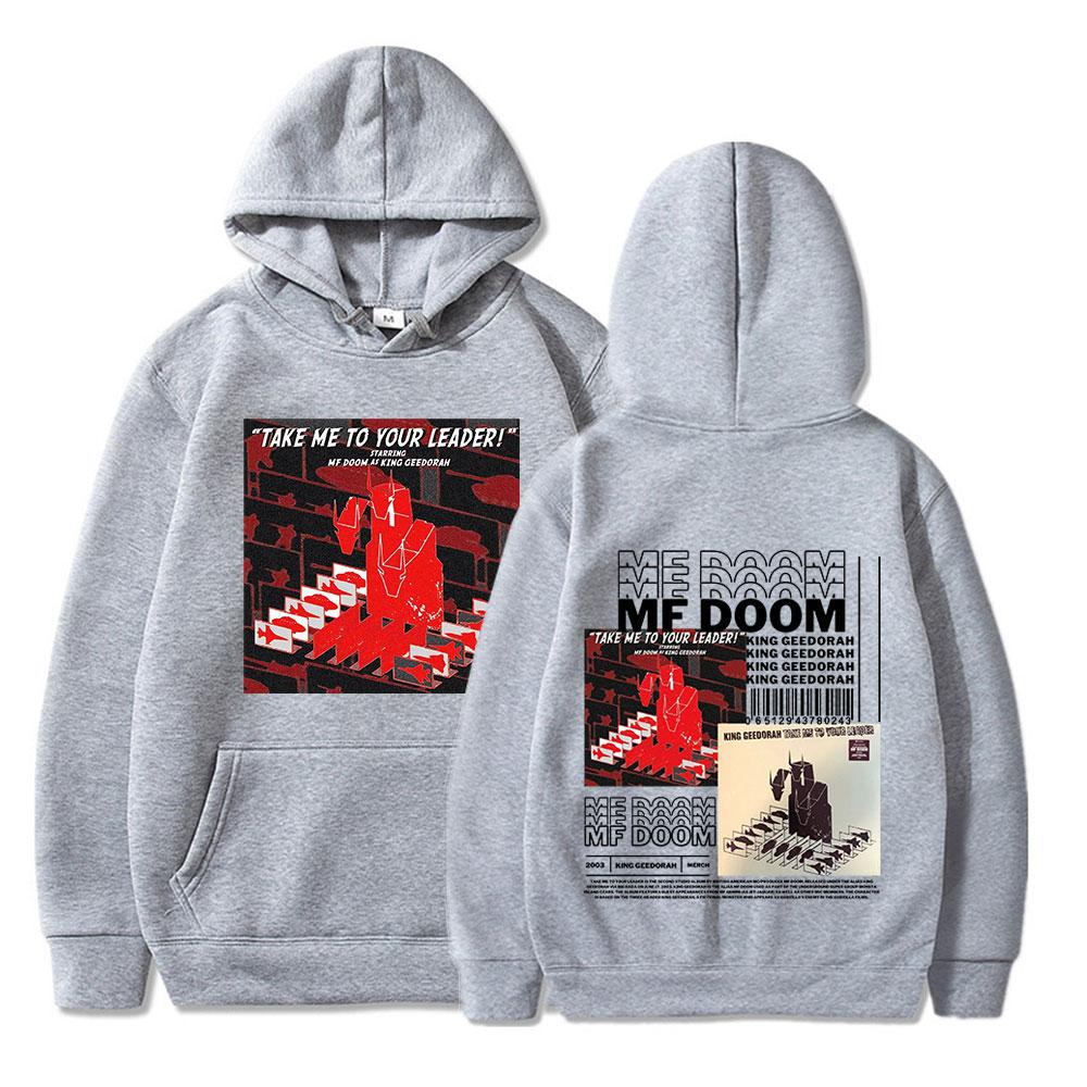 Толстовка с капюшоном Rapper Mf Doom King Geedorah Madlib Madvillain, модная унисекс в стиле хип-хоп, винтажная толстовка большого размера, повседневные толстовки в готическом стиле