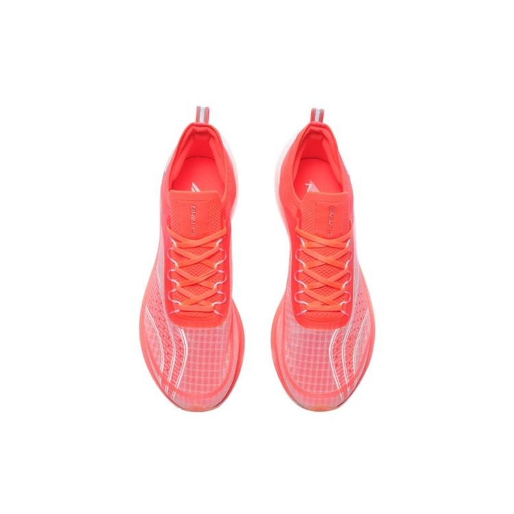Li Ning Feidian Challenger Амортизирующие Нескользящие Износостойкие Низкие Беговые Кроссовки Женские Неоновый Фруктовый Красный ARMS014-1