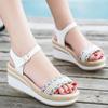 Ladies Shoes Wedges Heel Footwear Wedge with Platform Waterproof Summer  Rhinestones Sandals for Women Outdoor Pumps Diamond