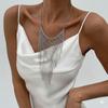 Charm Tassel Necklace Triangle Bohemian Collarbone Chain Fashion Multi Layer Necklace  Women