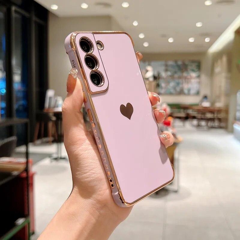 Роскошный чехол с покрытием для Samsung Galaxy A52 A53 A13 S23 S22 Ultra S21 FE S20 A54 A52S Ударопрочный Боковой узор Силиконовый Мягкий чехол