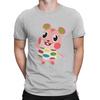 Animal Funny Crossing Game Creative TShirt for Men Pink Round Collar Pure Cotton T Shirt Distinctive Birthday Gifts OutdoorWear