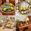 Realistic Easter Chick Figurine Flocking Chicken Doll Cute Plush Chicken Ornament  Garden Decor