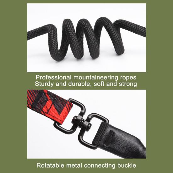 4,7-футовый прочный поводок для собак с двойной ручкой из нейлоновой веревки, поводок для тренировок на открытом воздухе для прогулок для маленьких, средних и больших собак