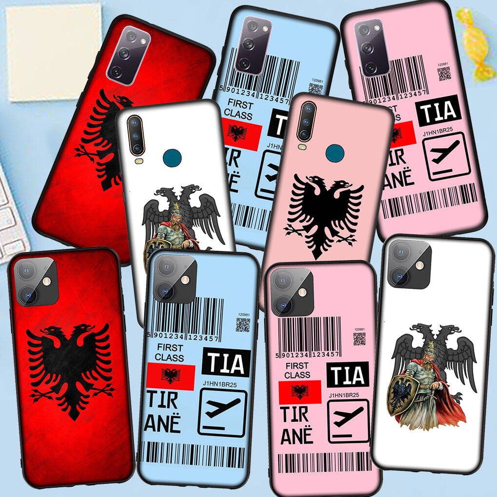 Phone Case for Samsung Galaxy S25 S23 S22 S24 Ultra FE S9 A05 A06 A15 A16 A36 A37 A35 A52 A54 A55 A56 A57 A25 A26 A53 A17 Albania Albanians Flag Cover