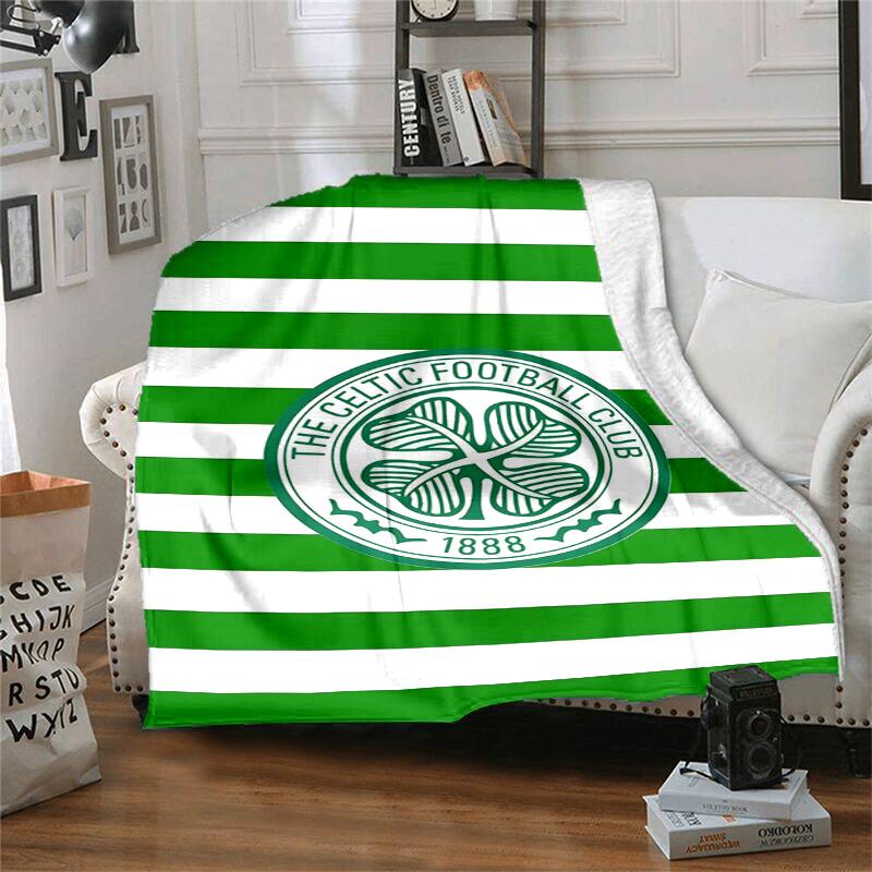 Celtic FC Flannel Blanket Soft All-Season Throw, Design for Camping, Car Travel, Hiking Sofa, Bed, Office Perfect Gift for Parties