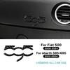 Real Hard Dry Tricolor Carbon Fiber Sticker For Abarth 595 Fiat 500 2007-2024 LHD RHD Dash Badge Conversion Dashboard 595 Trim