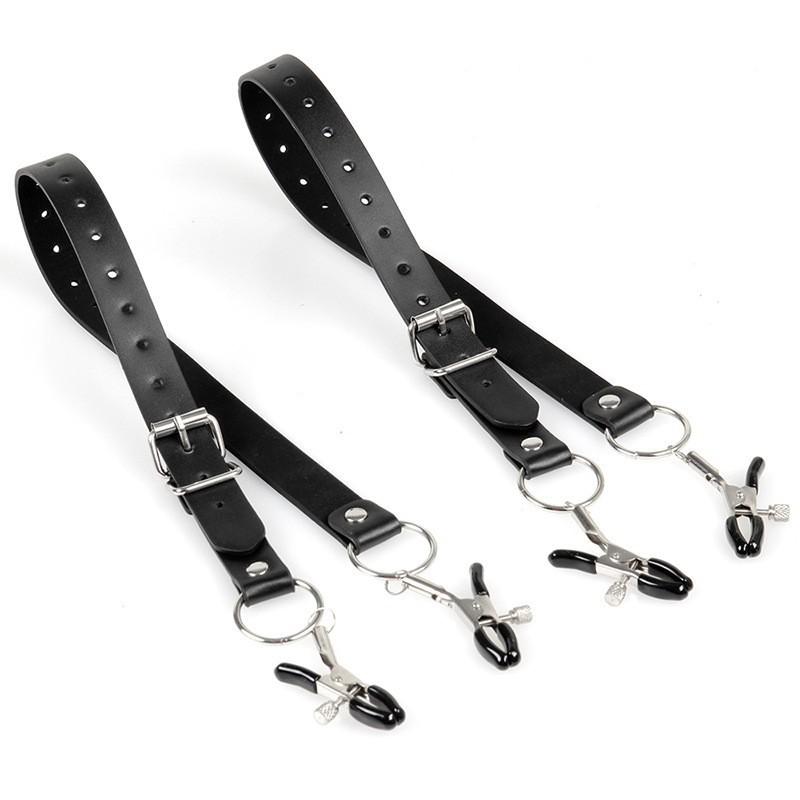 Adult Sex Toys Women's Leather Leg Binding Clip Multi-functional Breast Clip, SM Torture Device Alternative Toy Breast Clip