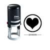 HEART SHAPE Round Self Inking Rubber Stamp Shiny Mini Round Stamper 20mm Teachers