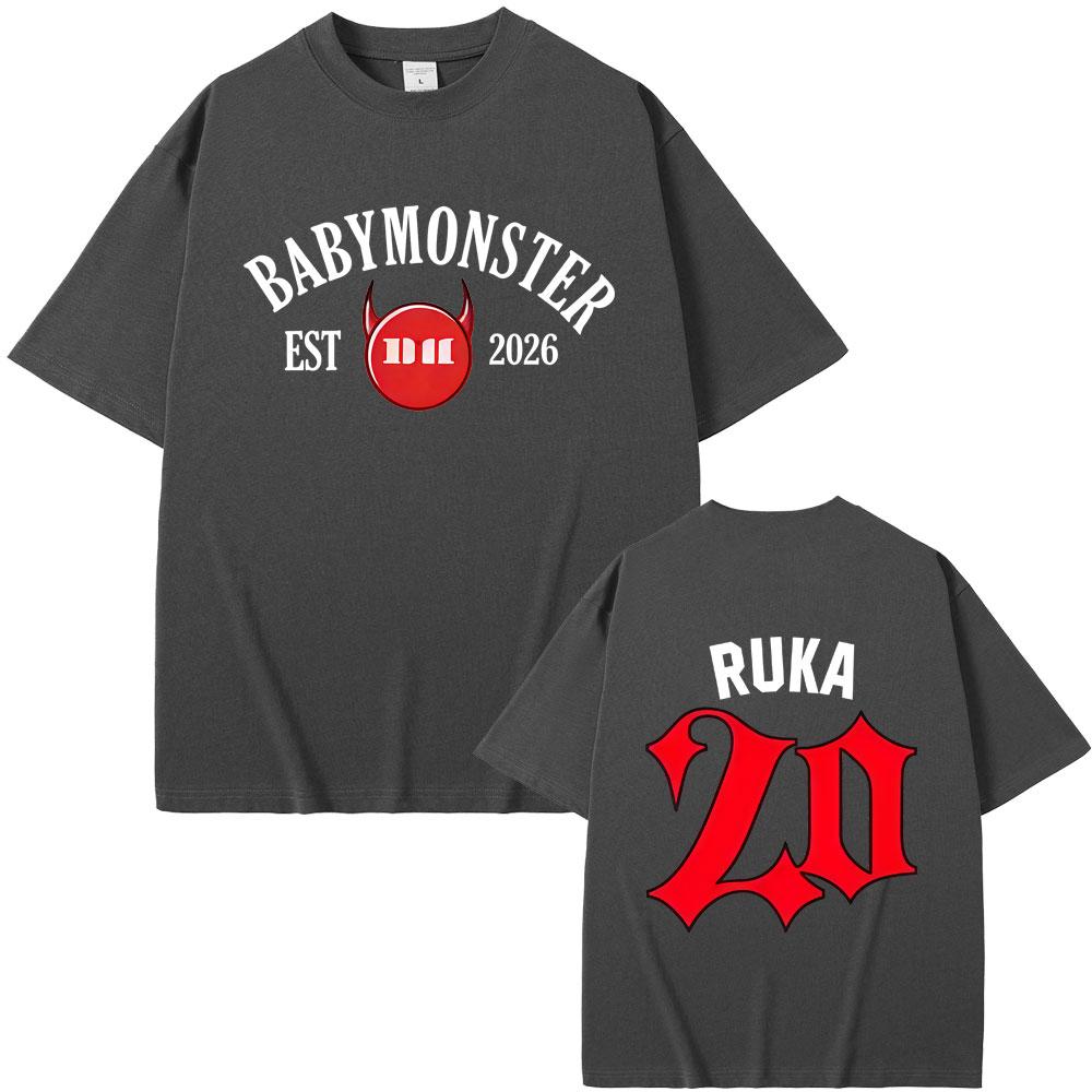 Hot Sale Babymonster Ahyeon Asa Rami Rora Ruka Pharita Chiquita 2026 Merch T-shirts Men Women Fashion Casual Oversized T Shirts