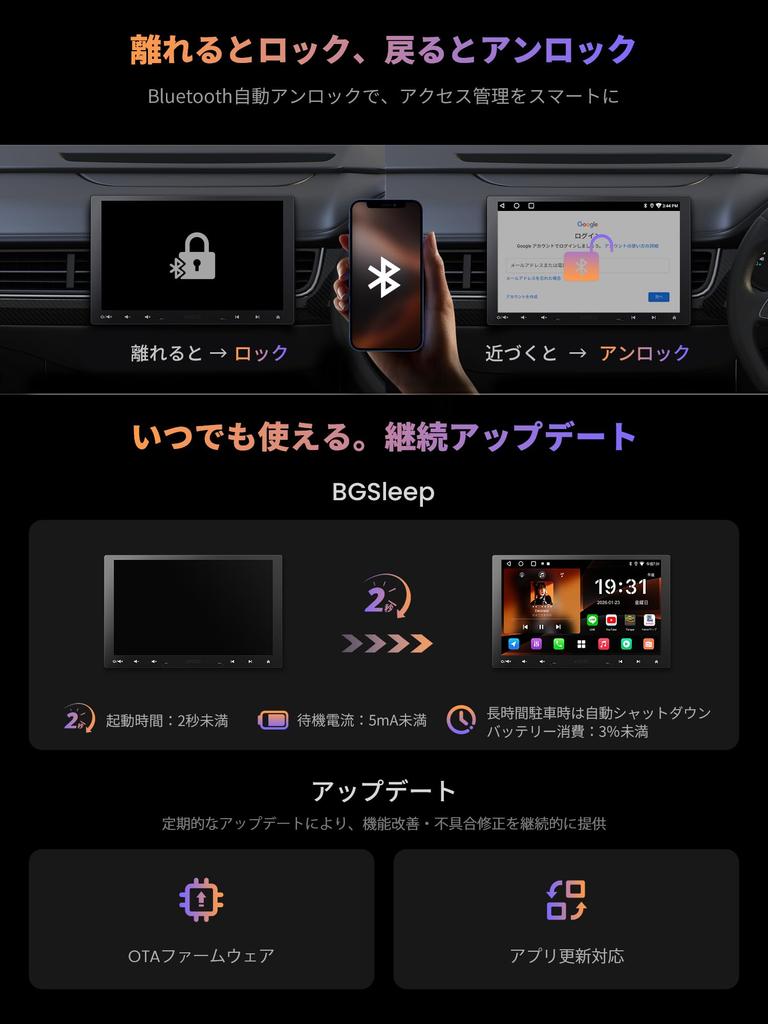 ATOTOZONE A5L QLED Display Audio Android Car Navigation with Wireless CarPlay and Android Auto AI Voice Backup GPS Technical Approval 10.1-inch