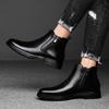 British Style Chelsea Men Boots Ankle Boots Retro Casual Leather Boots Side Zipper Male Business Footwear Handmade Walking Shoes