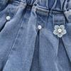 Джинсовые шорты для девочек-подростков, летние брюки с вышивкой для детей, детская одежда, детские джинсовые шорты с вышивкой в виде цветов