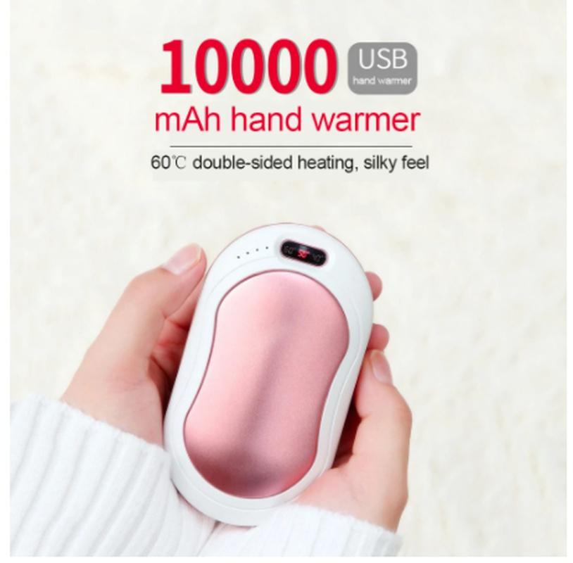 Грелка для рук 10000 мАч USB Power Bank электрическая портативная карманная грелка для рук цифровой дисплей многофункциональная карманная тканевая сумка