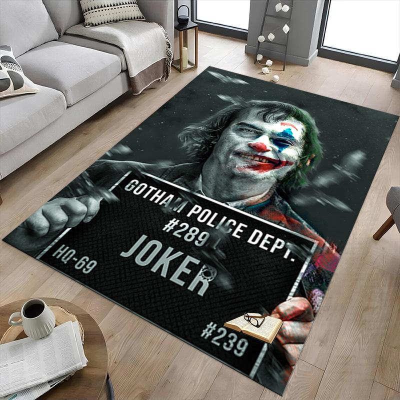 1pc Jokers Mugshot Night Carpet for Playroom Bedroom Living Room Sofa Home Decor,kids Game Area Rug Non-slip Floor Mat Y826177