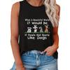 Dog Lovers 3D Dog Print Women's Tank Tops Summer Everyday Fashion Women's Sleeveless T-shirts Street Casual Women's Tank Tops