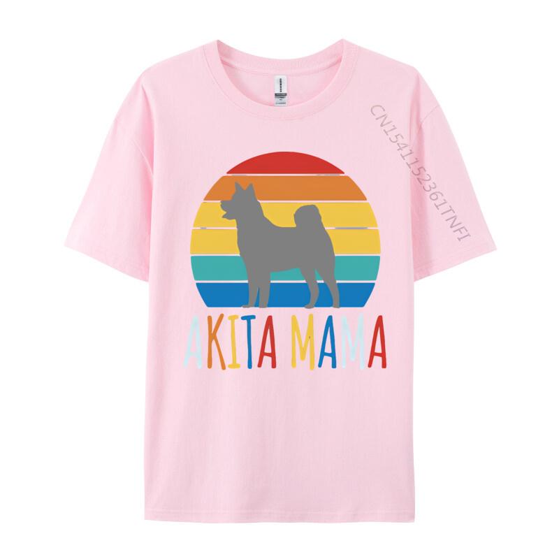 Akita Mommy Mama Dog Cute Akita Tshirt Black Cotton Tops T Shirt Funny Comics T Shirt Graphic Cotton Tees Clothing