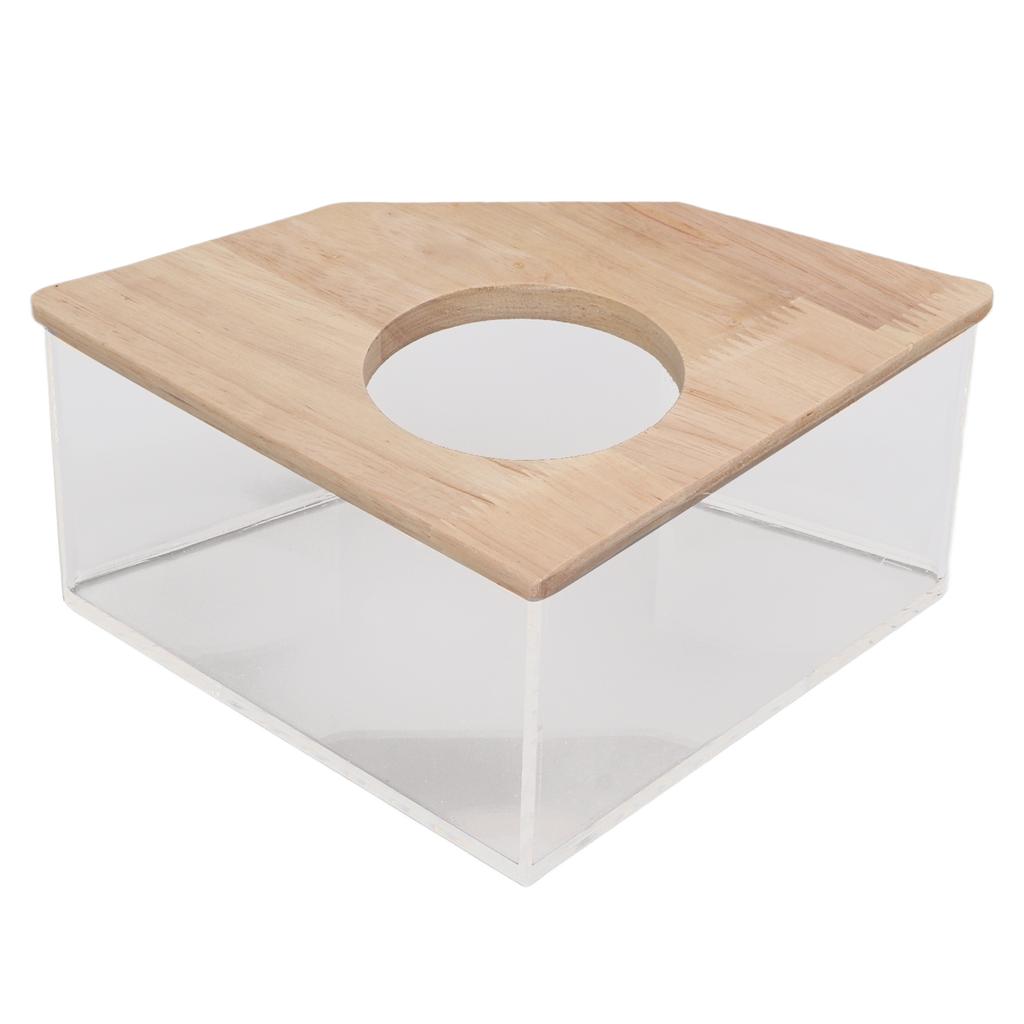 Коробка для ванны для хомяка, угловой вентилятор, акриловый безопасный хомяк, песочная ванная комната для маленьких домашних хомяков