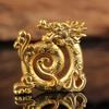 Renjzle Incense Holder, Spill-Proof, Dragon Design, for Buddhist Altars, Zodiac Decoration, Small, Meditation, Gold