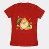 Christmas Pomeranian Merry Xmas Womens TShirt
