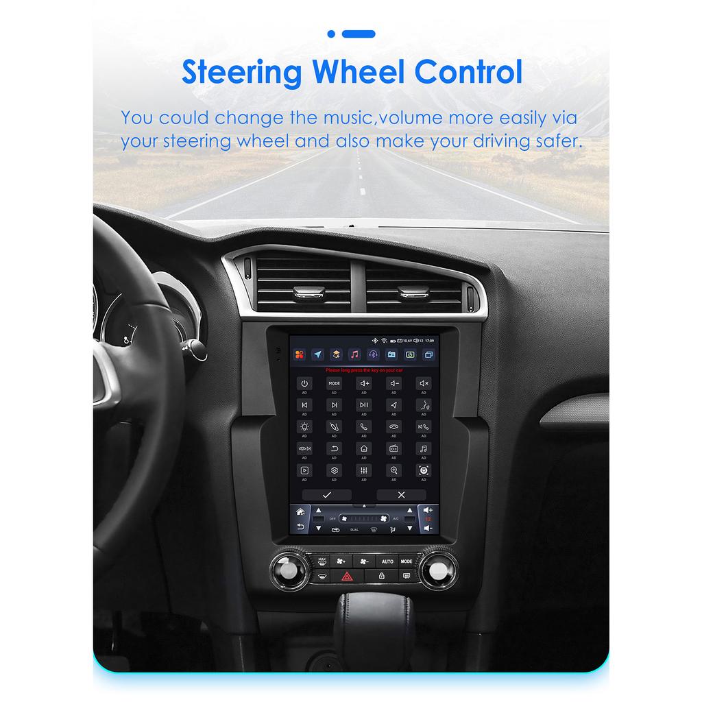 OSSURET Интеллектуальный мультимедийный видеоплеер GPS Carplay 2Din Android автомагнитола для Citroen C4 C4L DS4 2013 - 2017 Автомагнитола Головное устройство для Tesla AI