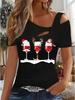 Women's New Casual  Top  Christmas  Halloween Christmas Gift Tops Shirt Blouse