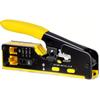 1pc Ratcheting Modular Data Cable Crimper / Wire Stripper / Wire Cutter for RJ11/RJ12 Standard, RJ45 Pass-Thru Connectors
