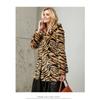 Winter Super Thick Hooded Tiger Pattern Coat, Hairy Medium and Long Women's Imitation Fur Jacket, Light Luxury Flocking