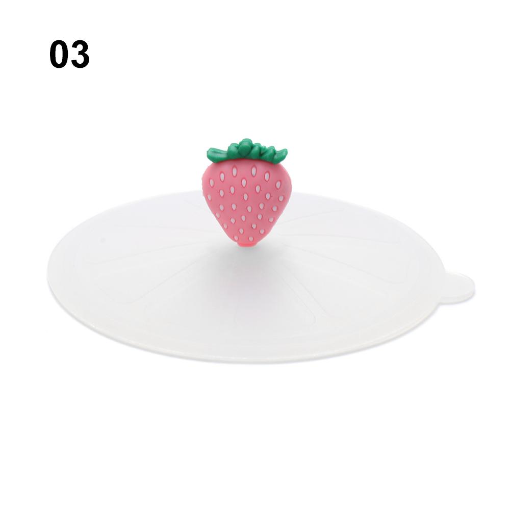 Cute Tea Coffee Lids Reusable Silicone Cup Cover Leakproof Dustproof Suction Cup Cover