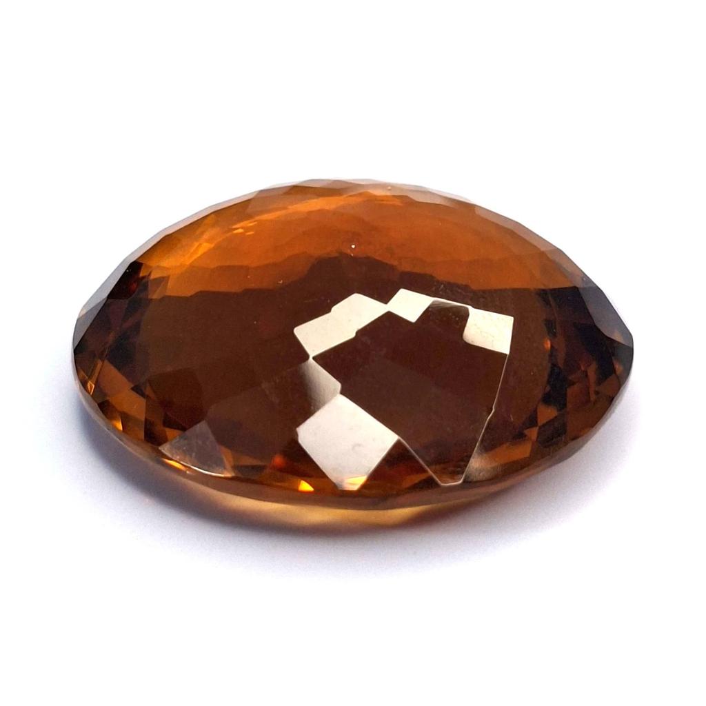 Fabulous Lab Created Madeira Citrine 71-73 Ct Round Cut Certified Gemstone