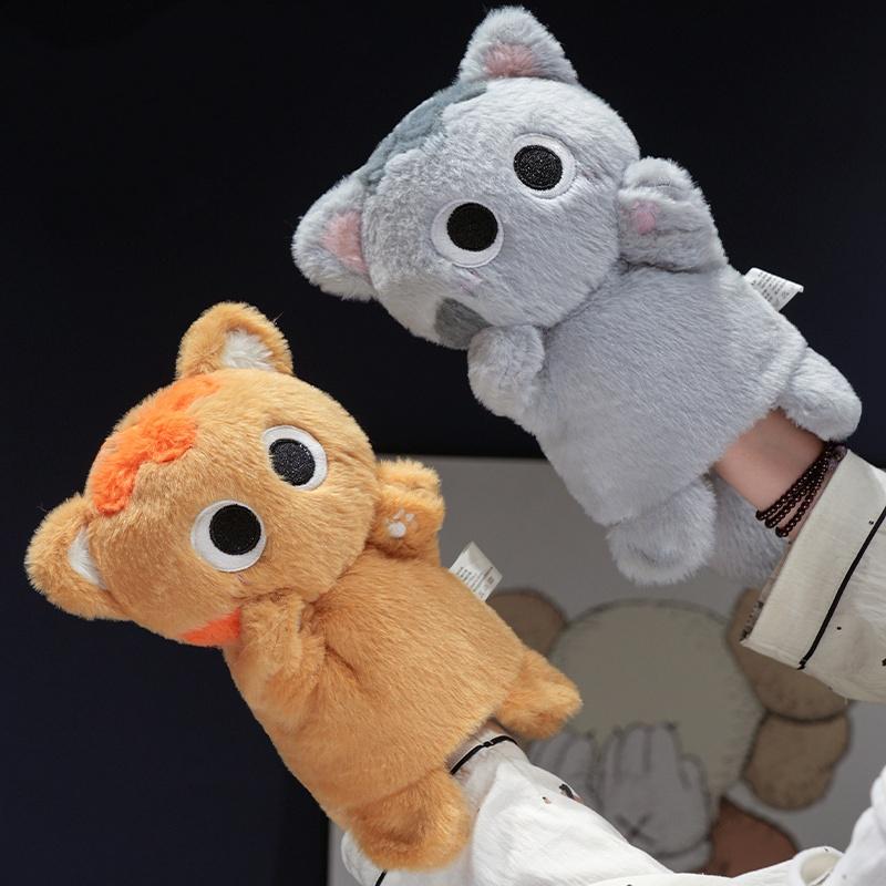 35 см Кавайная плюшевая игрушка-кошка, кукла-перчатка, мягкое набивное животное, кукла черной кошки, Рождественский подарок на день рождения для детей