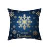 Christmas Theme Snowflake Christmas Decoration Print Pattern Cushion Cover Home Living Room Sofa Decoration Pillow Pillow Cover