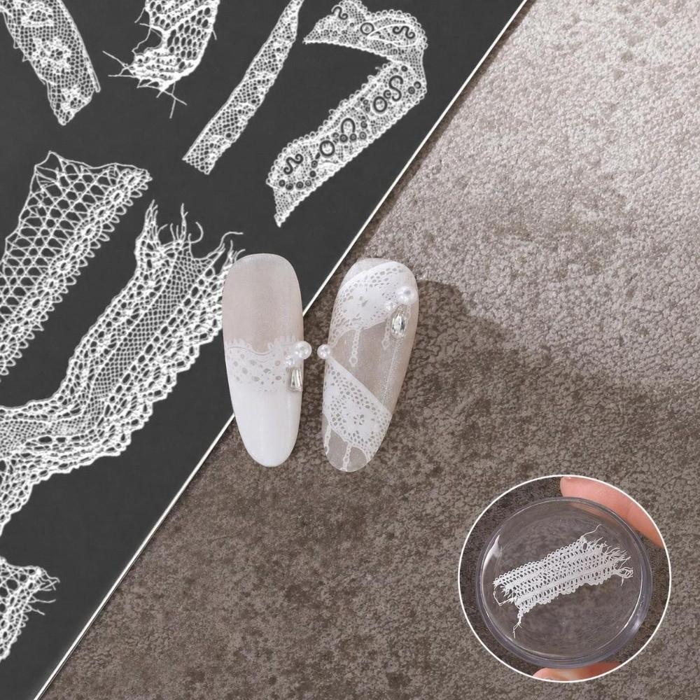 Hollow Floral Nail Art Printing Template Lace Ribbon DIY Manicure Stencils Nail Art Supplies