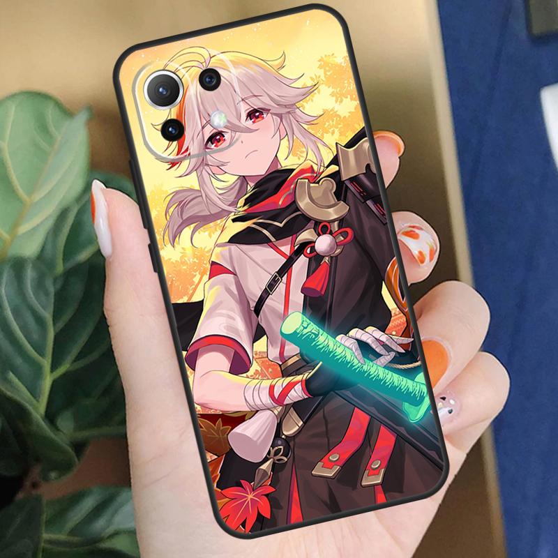 Чехол Genshin Impact Каэдэхара Казуха для Xiaomi 15 14 Ultra 13T 14T 15T Pro 17 Pro Max POCO F8 F7 F5 F6 X5 X6 X7 Pro Coque