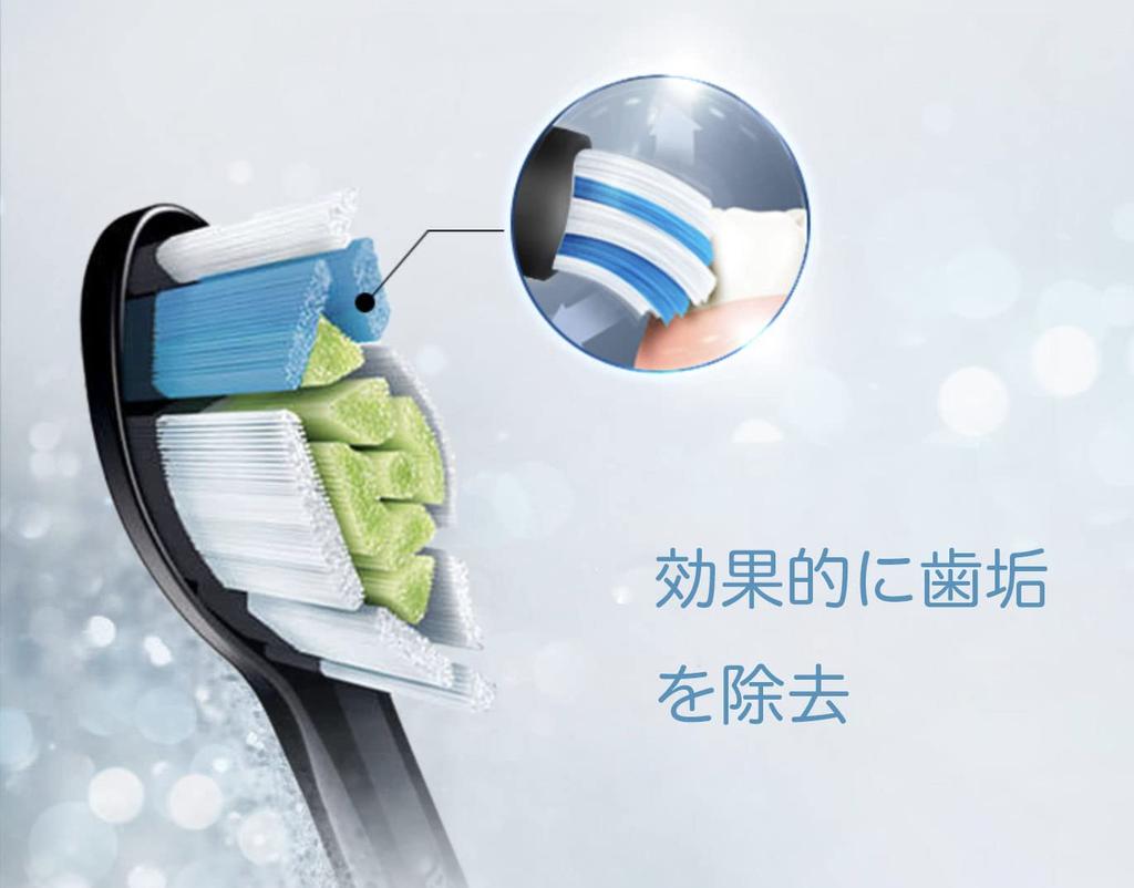 Совместимые с Philips Sonicare DiamondClean сменные обычные щетки, (8 кистей, черные)