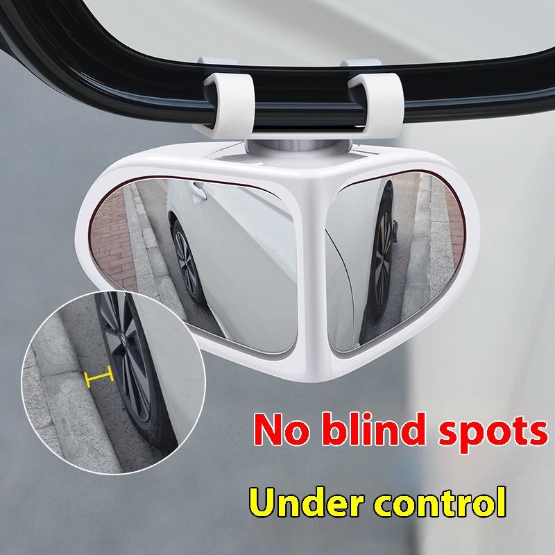 Car Rearview Mirrors 360° Blind Spot Mirror Adjustable Rotatable Convex Wide-angle Clear Rearview Safety Mirror Accessories
