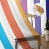 Прозрачная оконная занавеска с разноцветными полосками, тюлевые шторы для гостиной, спальни, отеля, домашний декор, вуаль, шторы
