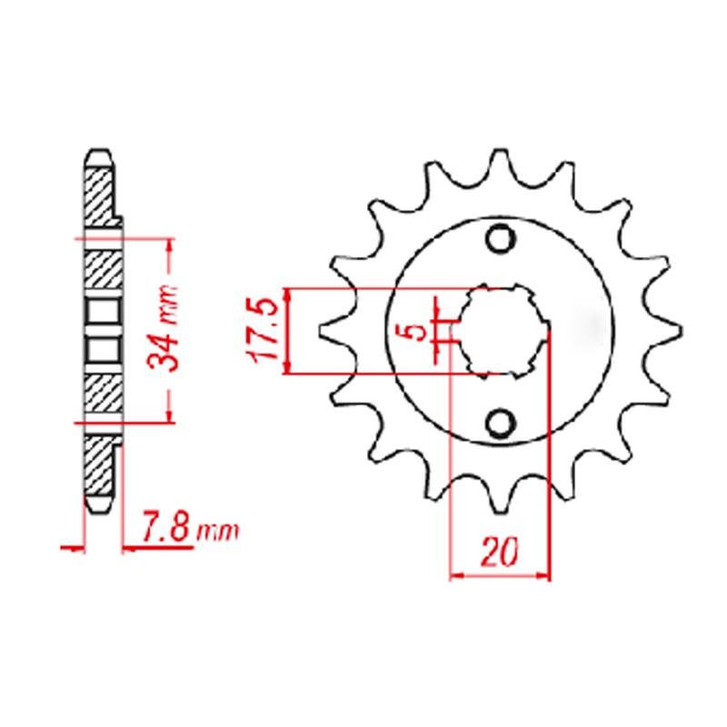 520 13T Front Sprocket Gear Staring Wheels For Honda CRF150 CRF150F 2003-2005 2006-2018 CRF230 CRF230F 2003-2018 CRF 150 230