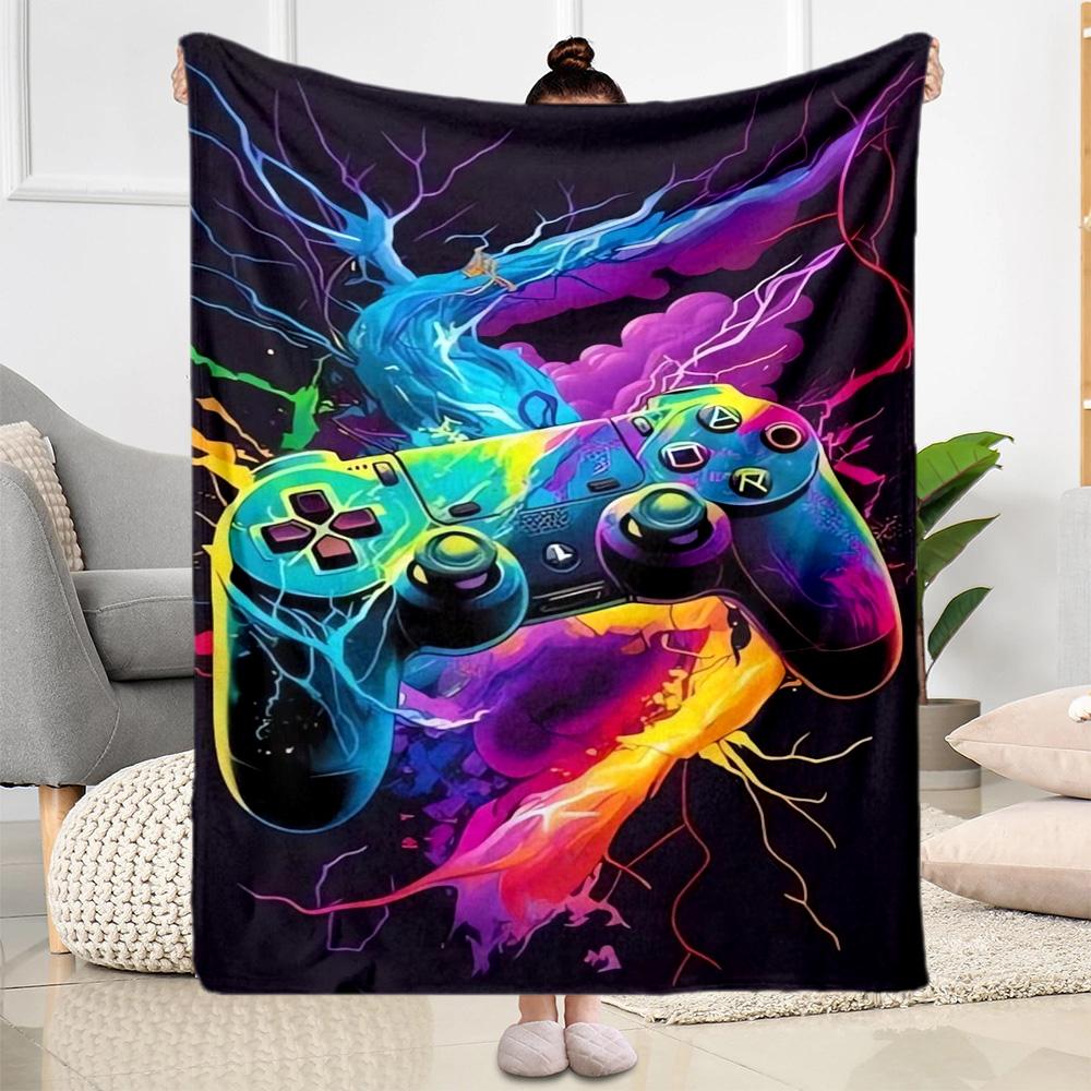 1pc Game Controller Blanket Comfortable Soft Lightweight Multi Seasonal Use for Travel Camping Picnics Sofa Office Bed Living Room Gift for Friends